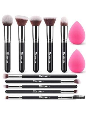BEAKEY Makeup Brushes Set, Professional Foundation Eyeshadow Concealer Blush